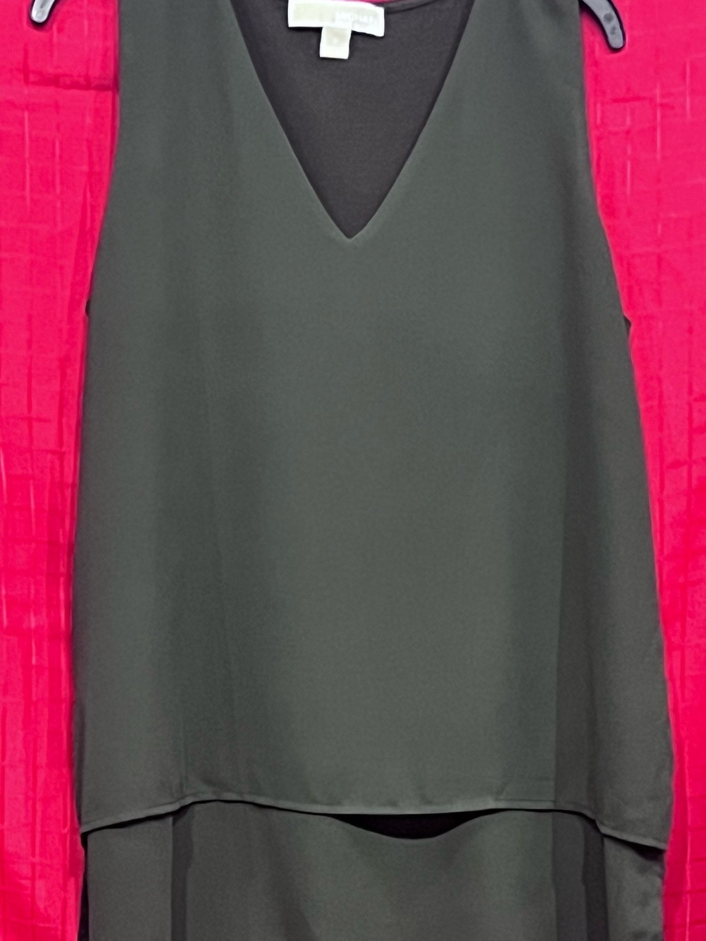 Michael Kors Women's Green V-Neck Sleeveless Top